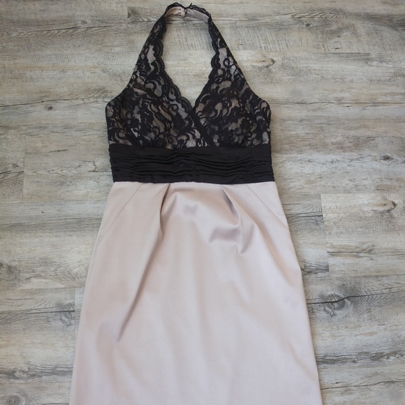 lace halter top dress